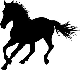 Wild horse running