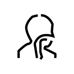 silhouette of a esophagus vector