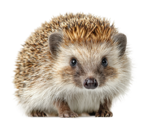 Cute hedgehog exploration nature wildlife isolated on transparent background