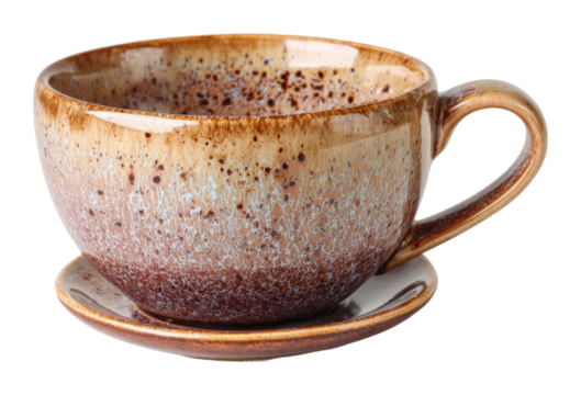 Ceramic coffee cup kitchen product isolated on transparent background