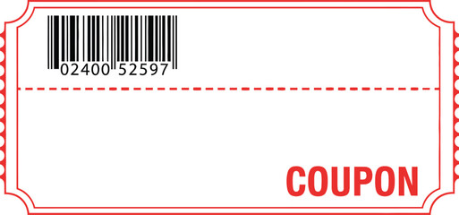 Download blank coupon template for marketing and promotional use