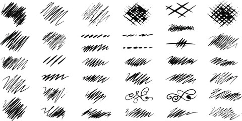 Abstract Dark Strokes on White Canvas Ink Drawing Style Modern Art