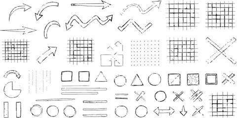 Abstract representation of digital pie chart and data blocks for technology concept