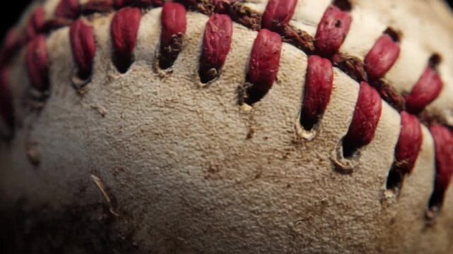 Baseball detail macro close up