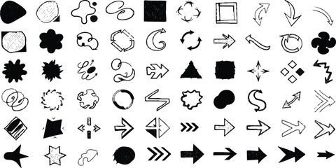 Hand drawn diamonds and stars illustration for creativity and innovation designs