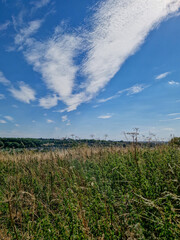 Sun-Drenched Summer Footpath Through Dry Fields Near Scalpcliffe Woods, Burton upon Trent, UK