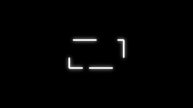 Glowing Neon Box Frame for Video Outro. Rectangle Neon Border Animation for YouTube End Card. YouTube end screen neon rectangle box animation with glowing light frame