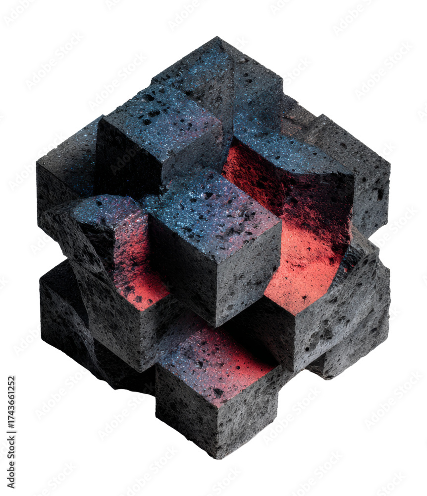 Canvas Prints abstract structure design digital modern aesthetic isolated on transparent background