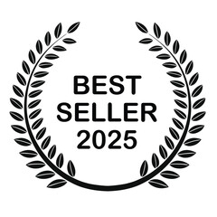 Award winning best seller 2025 laurel wreath achievement recognition symbol stamp