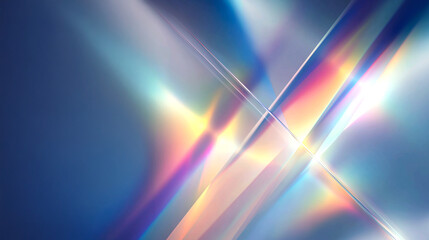 X字に交差するプリズムライトの抽象背景