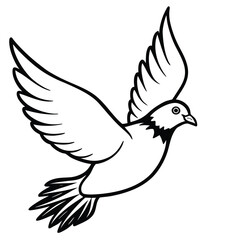 Dove in flight, a symbol of peace and serenity