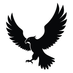 Silhouette of an eagle with its wings spread