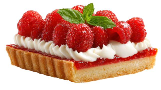 Floating tartlet slice background isolated on a Transparent background, PNG file.