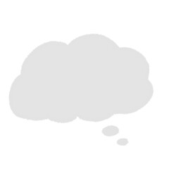 モコモコの吹き出しの手描きイラストアイコン。シンプルな落描きのスタンプ素材。Doodle Sticker Decorations