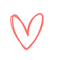 ハートの手描きイラストアイコン。シンプルな落描きのスタンプ素材。Doodle Sticker Decorations