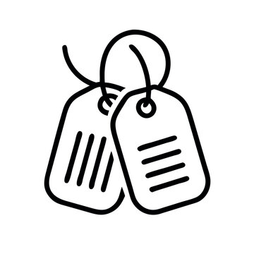 black dog tags icon clip art preview