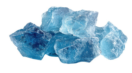 Obraz premium Frosted crystal candy pile background isolated on a Transparent background, PNG file.