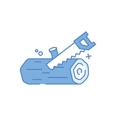 Wood Cutting Icon vector