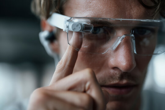 Smart glasses close-up.