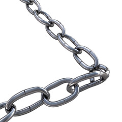 Obraz premium Metal chain links arranged in a durable and strong configuration for various applications and uses