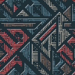 Urban geometric striped pattern