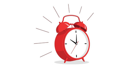 Vibrant red alarm clock illustration symbolizing deadlines and reminders with clarity