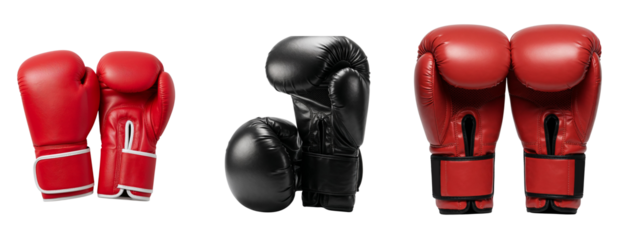 a set of boxing gloves on a transparent background