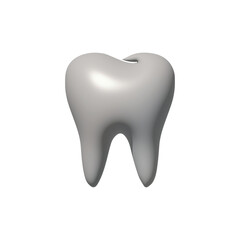 Clean White Tooth Isolated 3D Rendered Illustration for Dental Care