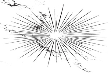 Grunge Sunburst Rays Background | Vintage Black and White Radiant Burst Texture Design
