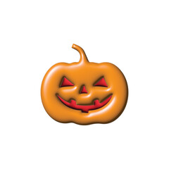 Smiling Jack-o'-lantern A Festive 3D Render for Halloween