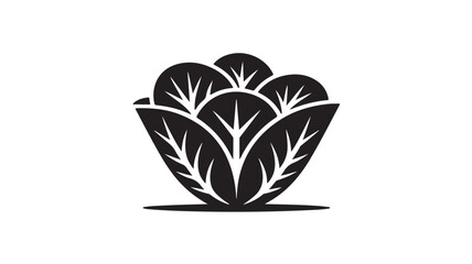 Fresh vibrant green lettuce icon symbolizing healthy eating and natural ingredients for culinary and wellness brands