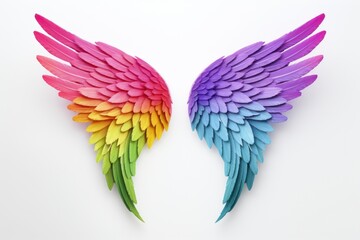 Fototapeta premium Wings handicraft graphics blossom.