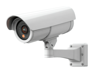 Surveillance camera installation urban area technology daytime view isolated on transparent background