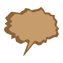 Stylized Speech Bubble Icon A Brown Design for Communication & Dialogue