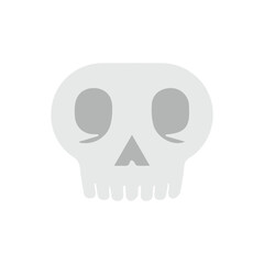 Simple Grey Skull Symbol Icon