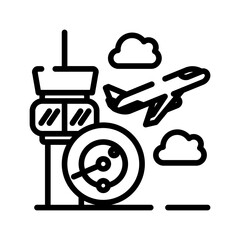 Airplane station icon