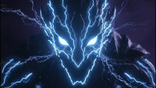 Electrifying Creature: A Stunning Visual Display of Lightning and Mythical Power