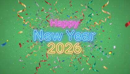 Celebrate the New Year 2026 with vibrant colors and festive decorations representing joy and hope for the upcoming year.