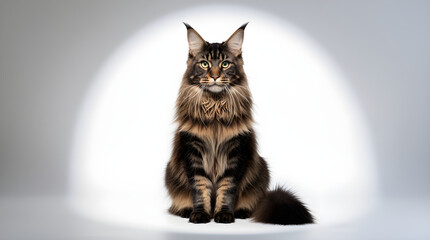 Fashion-Inspired Cat White Background Studio Capture