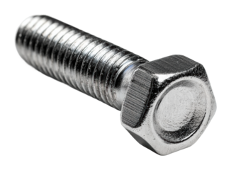 Fastener assembly process steel bolt workshop industrial environment isolated on transparent background