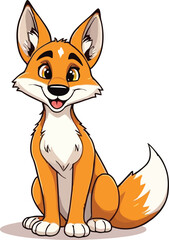 Obraz premium Cute cartoon a illustrator vector Foxhound