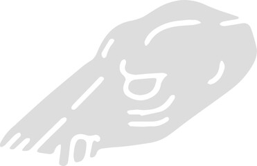 Vector bull skull illustration with prominent horns and tribal lines, evoking wild west and desert symbolism