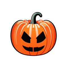 Vector drawing of a smiling pumpkin