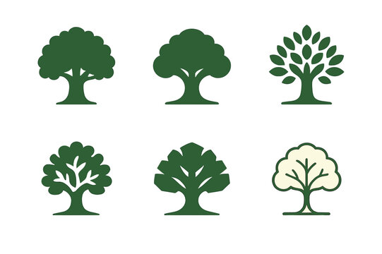 Dream Big Logos. Dream big, work hard. Set Logo of Dream big, work hard: Oak tree. harmonious logo variations of the same emblematic concept, each with