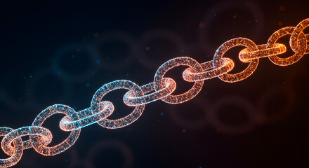 Futuristic blockchain network technology background