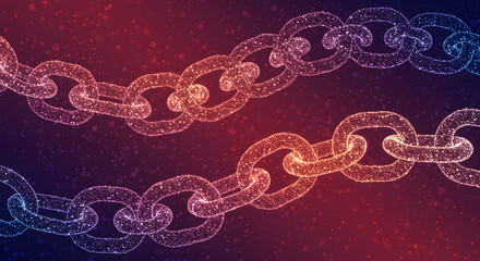 Futuristic blockchain network technology background