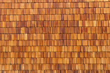 Traditional wooden building technique in the small village of Kvilda, Czechia