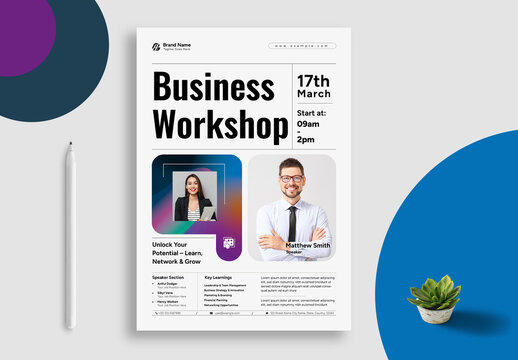 Modern Business Workshop Flyer Template