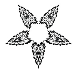 black silhouette of a star