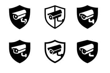 School Safety Logos. Safety in schools and educational institutions. Set Logo of Safety in schools and educational institutions: Security camera. harmonious